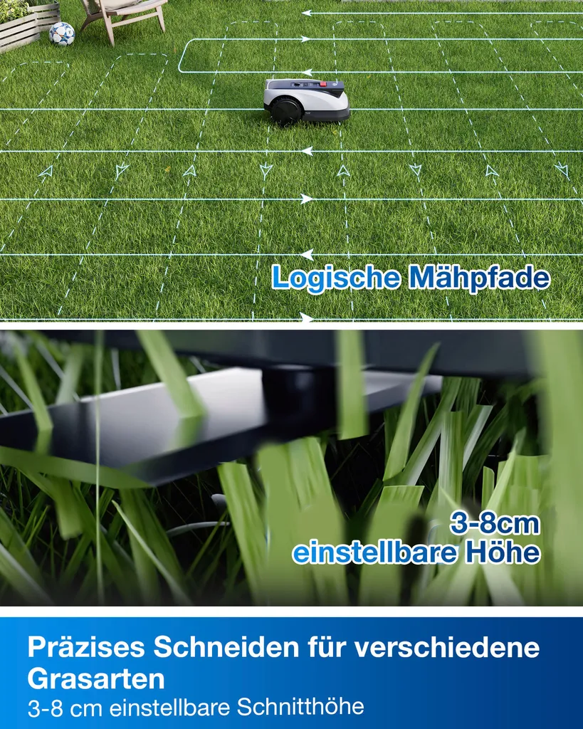 ecovacs goat o800 rtk, rasenmähroboter, 800 m², 22 cm, 3 cm, 8 cm, 45% ecovacs goat o800 rtk, rasenmähroboter, 800 m², 22 cm, 3 cm, 8 cm, 45%